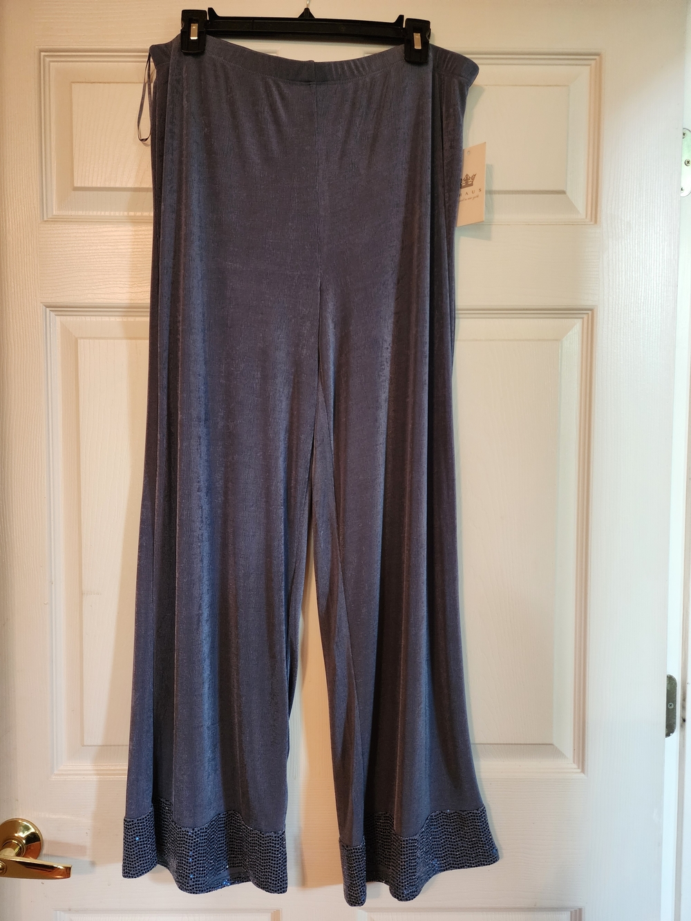 Chaus Wide-Leg Pants in Slate Blue